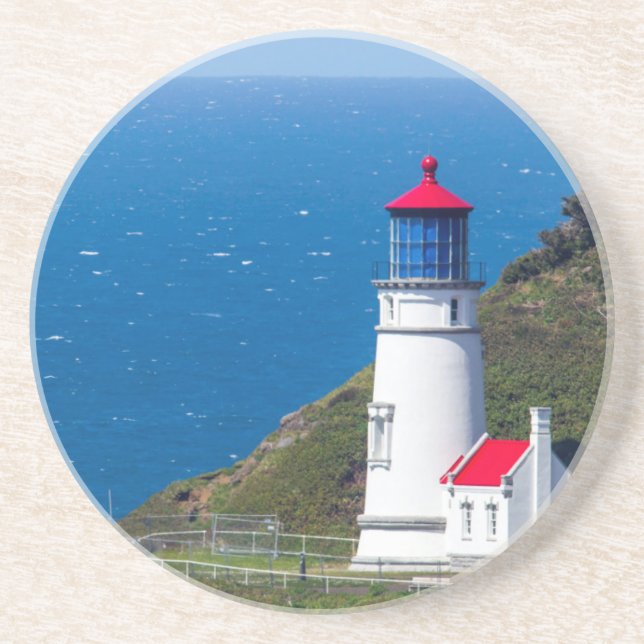 Heceta Head fyr belägen nära Florence Underlägg Sandsten (Framsidan)