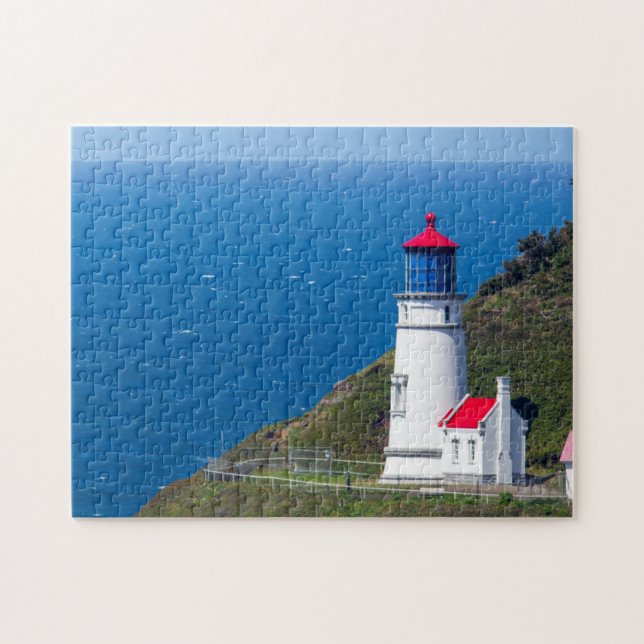 Heceta Head Fyren Nära Florence Pussel (Horisontell)