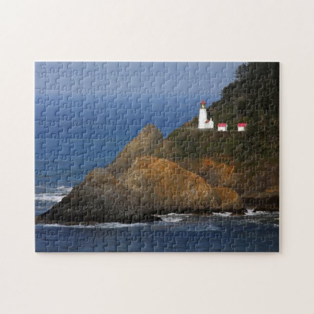 Heceta Head Lighthouse, Cape Creek, Oregon, USA Pussel (Horisontell)