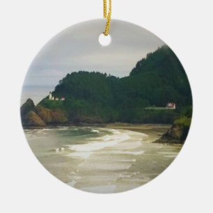 Heceta Head Lighthouse, ELLER Julgransprydnad Keramik