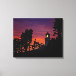 Heceta Head Lighthouse liggande | Oregon Kusten Canvastryck