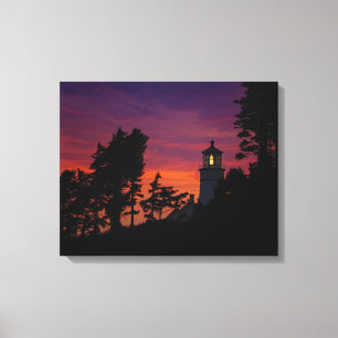 Heceta Head Lighthouse liggande   Oregon Kusten Canvastryck