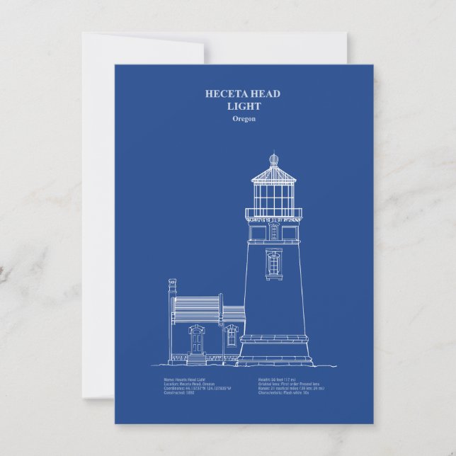 Heceta Head Lighthouse - Oregon - AD Anteckningskort (Framsida)
