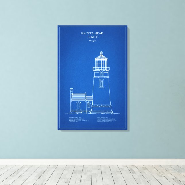 Heceta Head Lighthouse - Oregon – AD Canvastryck (Insitu (trägolv))