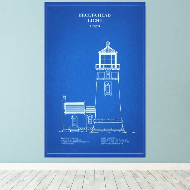 Heceta Head Lighthouse - Oregon - AD Canvastryck (Insitu (trägolv))