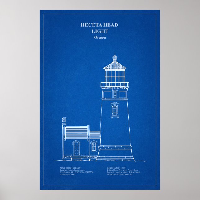 Heceta Head Lighthouse - Oregon – AD Poster (Framsidan)
