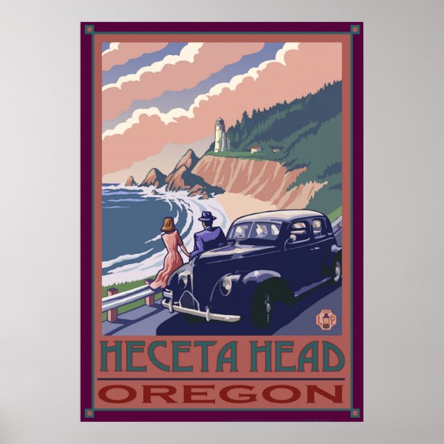 Heceta Head Lighthouse, Oregon Kusten Poster (Framsidan)
