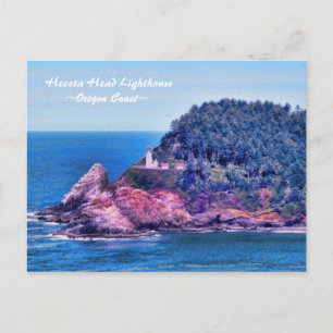 Heceta Head Lighthouse Oregon Kusten Vykort