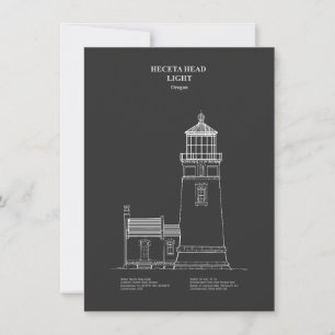 Heceta Head Lighthouse - Oregon - PD Anteckningskort