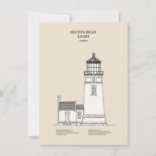 Heceta Head Lighthouse - Oregon - SBD Anteckningskort