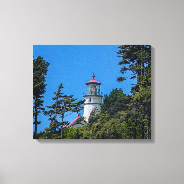 Heceta Head Lighthouse på Oregon Kusten Canvastryck (Framsida)