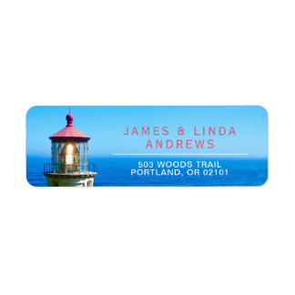 Heceta Head Lighthouse Red Return-adressetikett Returadress Etikett