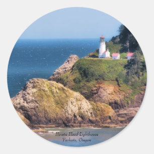Heceta Head Lighthouse Stickers Runt Klistermärke