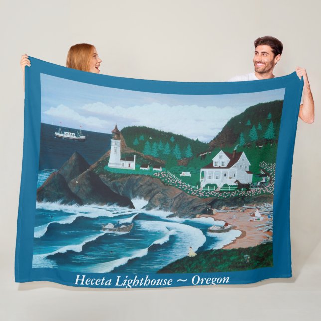 Heceta Lighthouse Fleece Blanket (På plats)