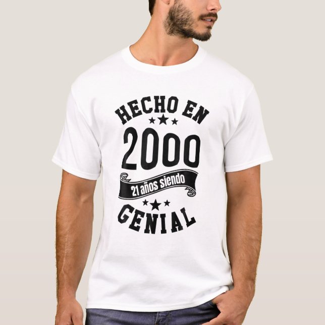 Hecho EN 2000, 21 Años Siendo Genial Hombre Chica T Shirt (Framsida)