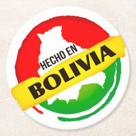 Hecho en Bolivia Underlägg Papper Rund