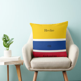 Hecho en Colombia Flagga Kudde