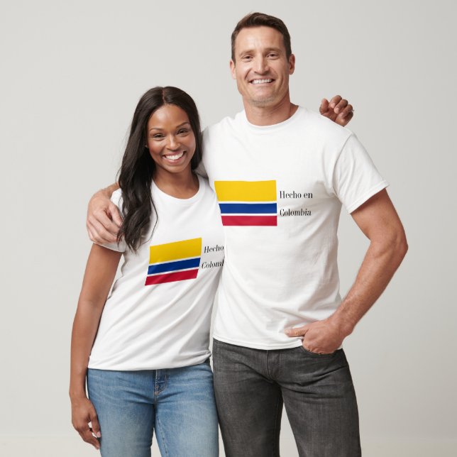 Hecho en Colombia Flagga T Shirt (Unisex)