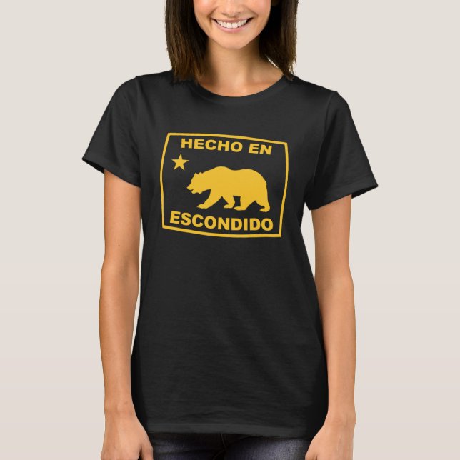 Hecho en Escondido California Republic Pacific Coa T Shirt (Framsida)