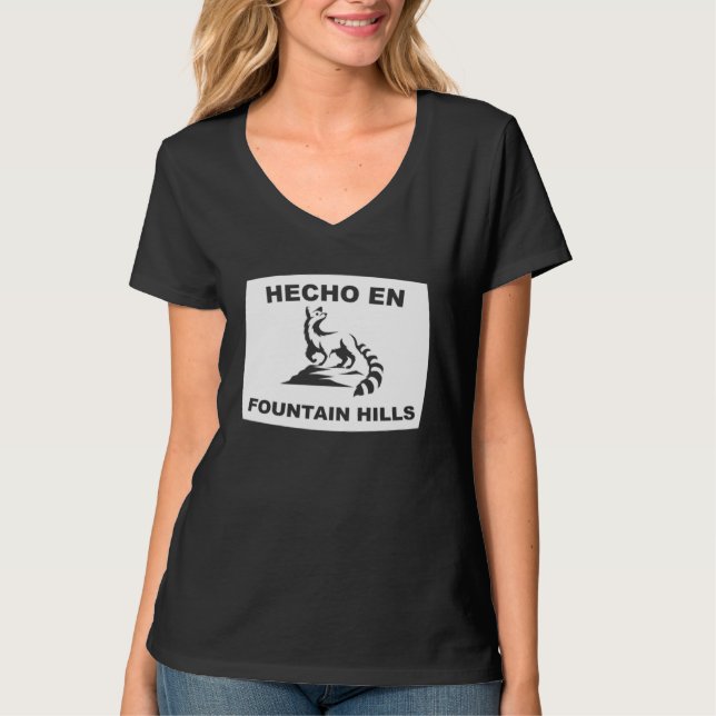 Hecho en Fountain Hills Arizona Ringtail State Ani T Shirt (Framsida)