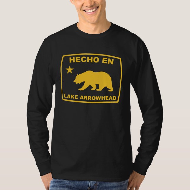 Hecho en Lake Arrowhead California Republic Pacifi T Shirt (Framsida)