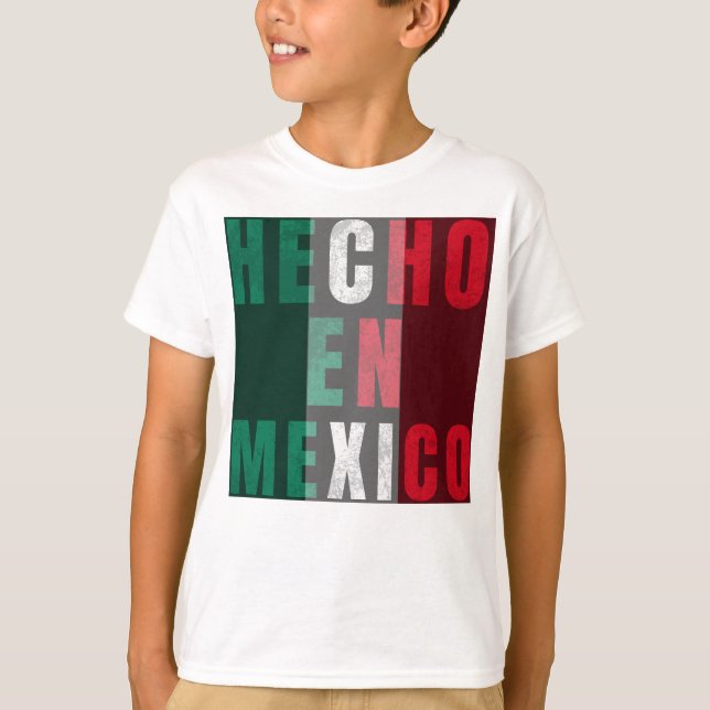 Hecho en Mexiko Design - Pridet Giltigt mexikanskt T Shirt (Framsida)
