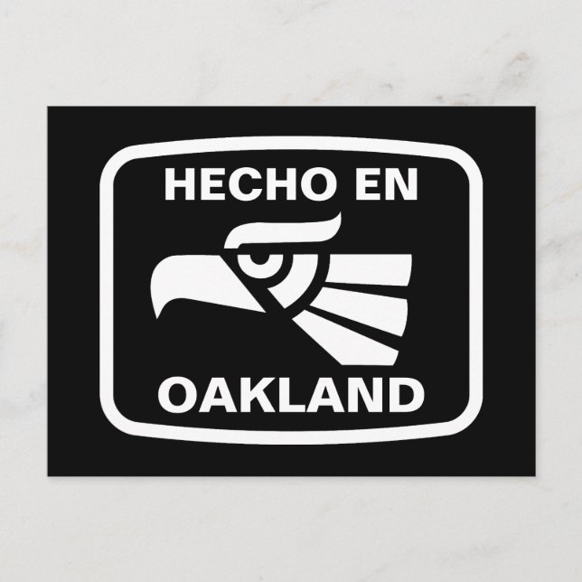 Hecho en Oakland personalizado anpassningsbar pers Vykort (Framsida)
