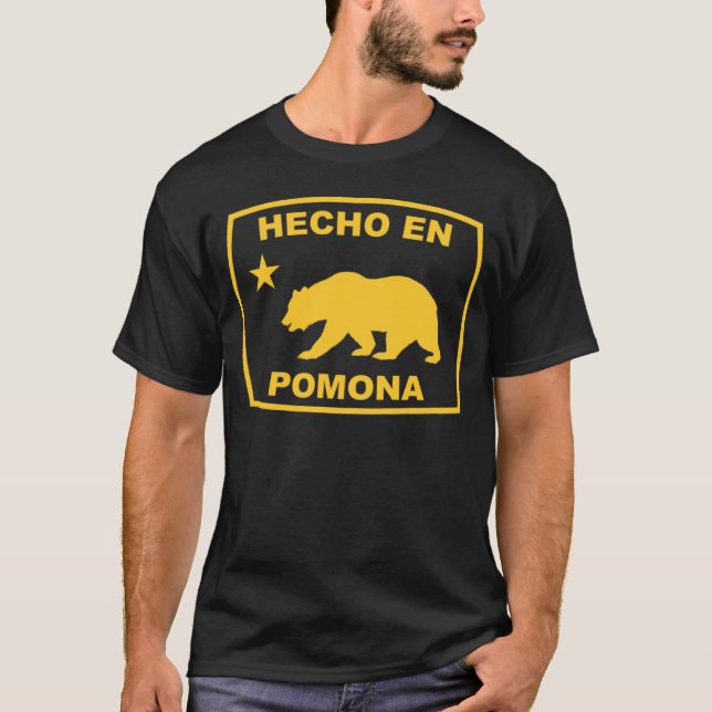 Hecho en Pomona California Republic Pacific Coast T Shirt (Framsida)