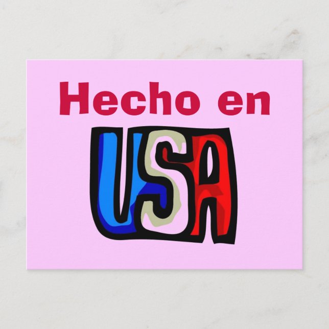 Hecho en USA Postcard Vykort (Framsida)