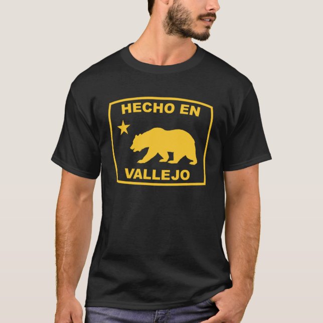 Hecho en Vallejo California Republic Pacific Coast T Shirt (Framsida)