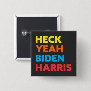 Heck Ja Biden Harris Anpassningsbar Färg Knapp