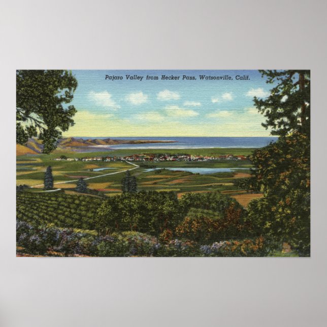 Hecker Pass View of Pajaro Valley Poster (Framsidan)