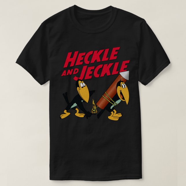 Heckle- och Jeckle-Tecknad - Magpie-tecken och Lo T Shirt (Design framsida)
