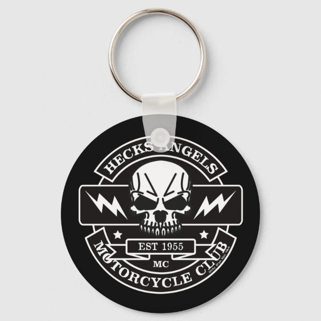 HECKS ÄNGLAR_svart&vit Nyckelring (Framsida)