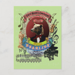 Hector Bearlioz Bear Animal Composer Berlioz Vykort