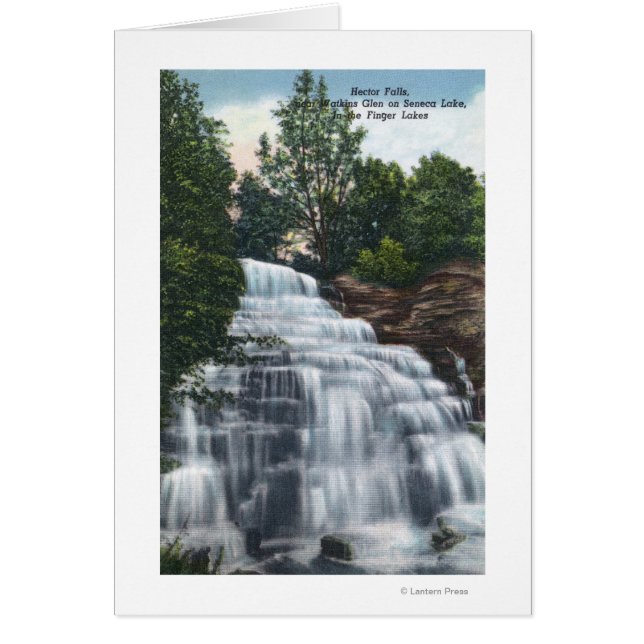 Hector Falls nära Seneca Sjö View Hälsningskort (Framsidan)