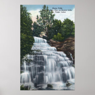 Hector Falls nära Seneca Sjö View Poster