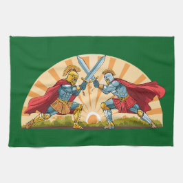 Hector och Akilles Kökshandduk