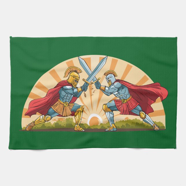 Hector och Akilles Kökshandduk (Horisontell)