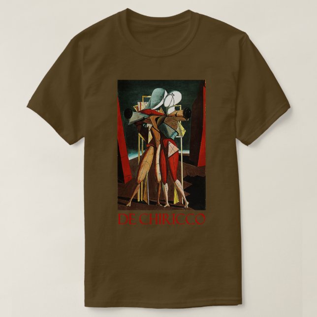 Hector och Andromache 1912 av Giorgio de Chirico T Shirt (Design framsida)
