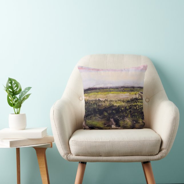 Hed med skottkärra av Vincent van Gogh Kudde (Stol)