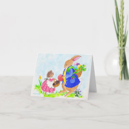 Heddy Hedgehog och Påskhare Helgdag Card Helgkort