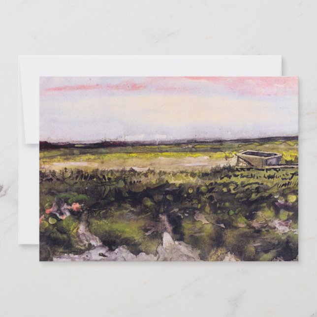 Hede med en skottkärra av Vincent van Gogh (Framsida)