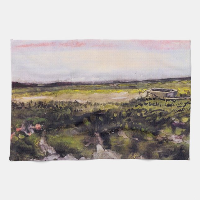 Hede med en skottkärra av Vincent van Gogh Kökshandduk (Horisontell)