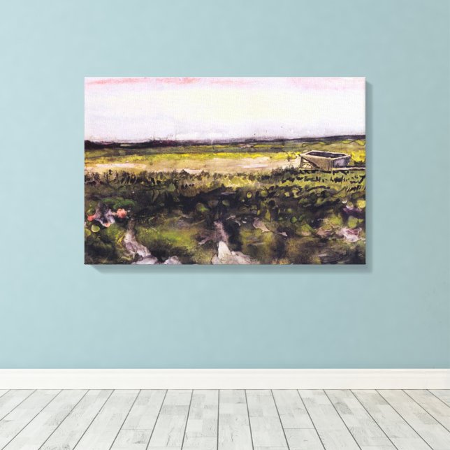 Hede med skottkärra av Vincent van Gogh Canvastryck (Insitu (trägolv))