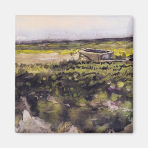 Hede med skottkärra av Vincent van Gogh Magnet