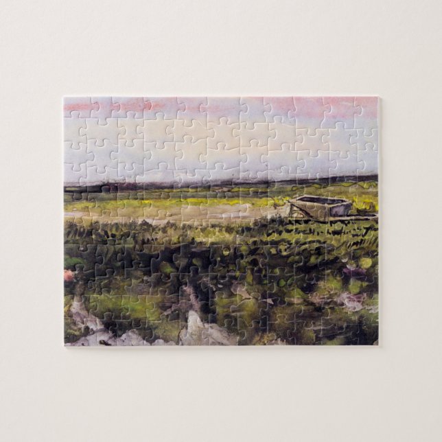 Hede med skottkärra av Vincent van Gogh Pussel (Horisontell)