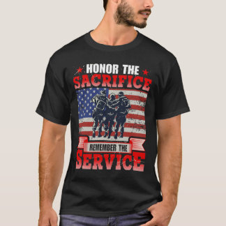 Heder åt Sacrifice Veteran Kom ihåg tjänsten T Shirt