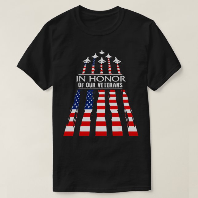 Heder åt vår veterandag Röda vallmoblomman i Ameri T Shirt (Design framsida)