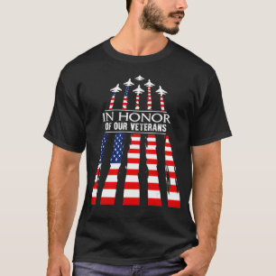 Heder åt vår veterandag Röda vallmoblomman i Ameri T Shirt